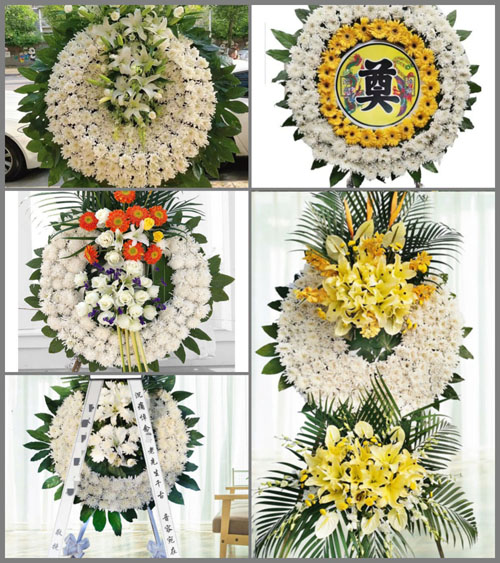 湖北黄冈市英山县金家铺镇花桥村花圈速递